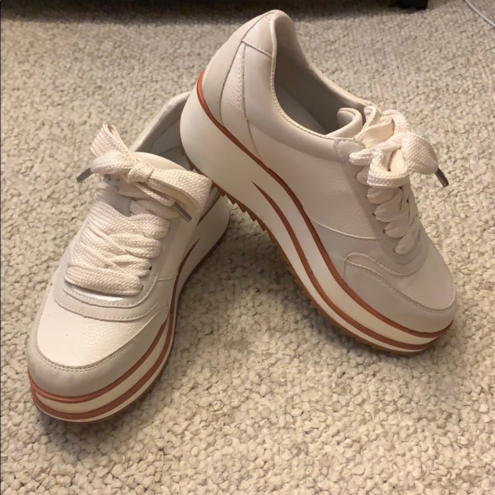 Zara white platform sneakers